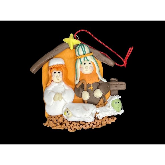 Other - Vintage Handcrafted Clay Dough Nativity Scene Ornament